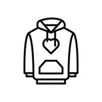 Hoodie Line Icon Design vector