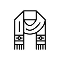 Scarf Line Icon Design vector