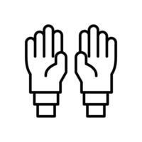 Leather Gloves Line Icon Design vector