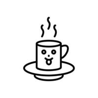 Tea Line Icon Design vector