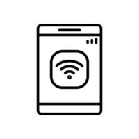 Wifi Connection Line Icon Design vector