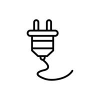 Plug Line Icon Design vector