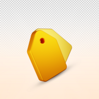 Tag design 3d icon psd