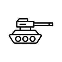 Tank Line Icon Design vector