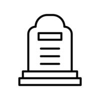 Grave Line Icon Design vector