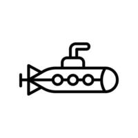 Submarine Line Icon Design vector