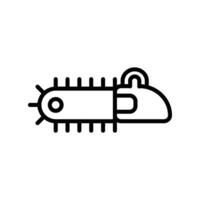 Chainsaw Line Icon Design vector