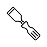 Chisel Line Icon Design vector