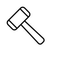 Sledgehammer Line Icon Design vector