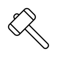 Mallet Line Icon Design vector