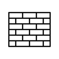 Brick wall Line Icon Design vector