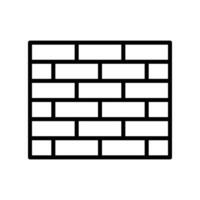 Brick wall Line Icon Design vector