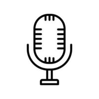 Microphone Line Icon Design vector