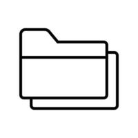 Folder Line Icon Design vector