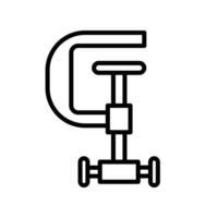 Clamp Line Icon Design vector