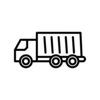 Dump Truck Line Icon Design vector