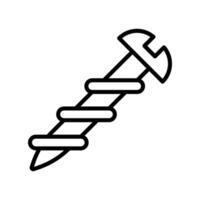 Screw Line Icon Design vector