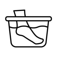 Foot Soaking Line Icon Design vector