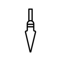 Plumb bob Line Icon Design vector