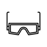 Safety Glasses Line Icon Design vector