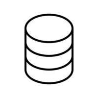 Database Line Icon Design vector