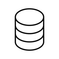 Database Line Icon Design vector