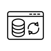 Backup Line Icon Design vector