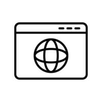 Browser Icon Line Icon Design vector