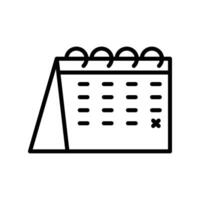 Desk Calendar Line Icon Design vector