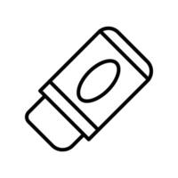 Eraser Line Icon Design vector