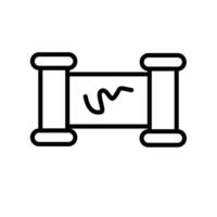 Scroll Line Icon Design vector