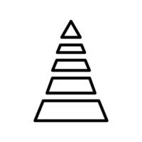 Pyramid Chart Icon Line Icon Design vector