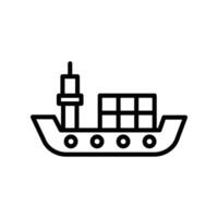 Ship Line Icon Design vector