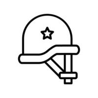 Helmet Line Icon Design vector