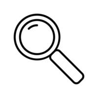 Magnifying Glass Line Icon Design vector