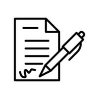 Signature Line Icon Design vector