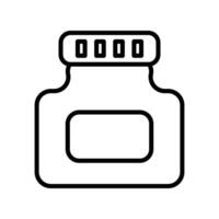 Ink Bottle Line Icon Design vector