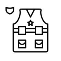 Vest Line Icon Design vector