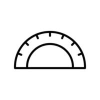 Protractor Line Icon Design vector