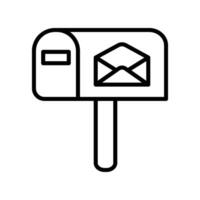 Mailbox Line Icon Design vector