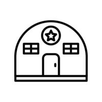 Bunker Line Icon Design vector