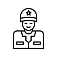 Soldier Line Icon Design vector