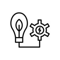 Eco Energy Line Icon Design vector