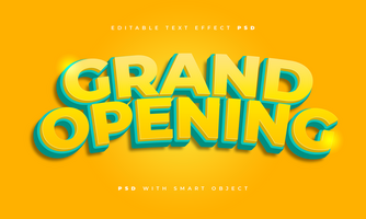 Grand Opening text effect psd
