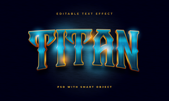 Titan text effect psd