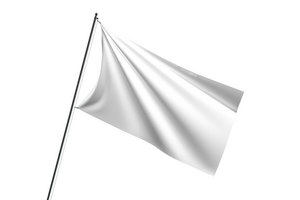 Flag mockup on transparent psd