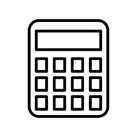 Calculator Line Icon Design vector