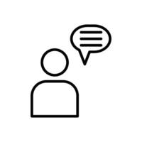 Chat Bubble Line Icon Design vector