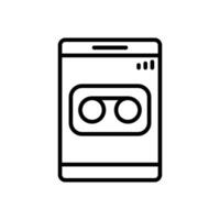 Voice Recorder Line Icon Design vector