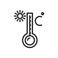 Celsius línea icono diseño vector